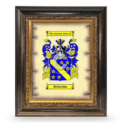 Betissolm Coat of Arms Framed - Heirloom