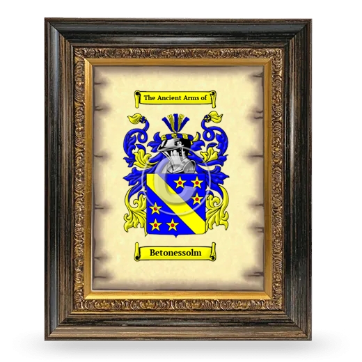 Betonessolm Coat of Arms Framed - Heirloom