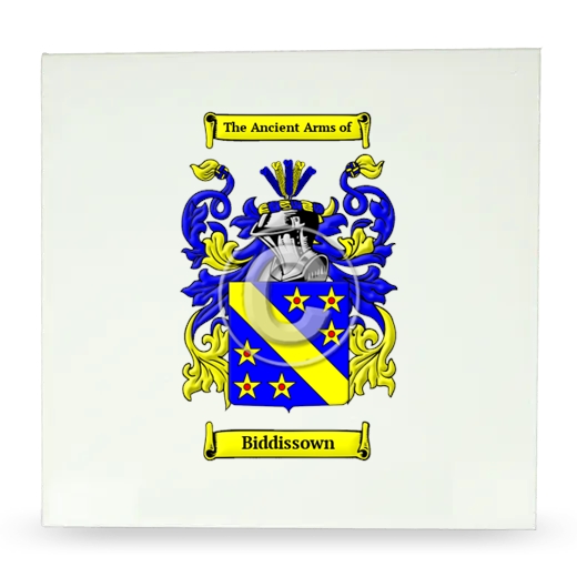 Biddissown Large Ceramic Tile with Coat of Arms