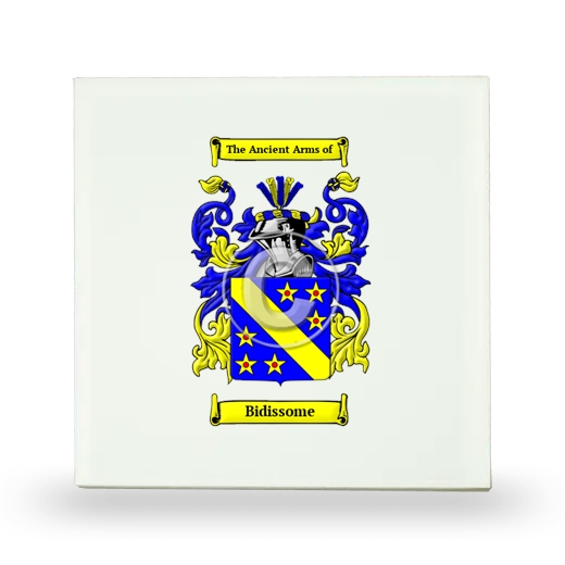 Bidissome Small Ceramic Tile with Coat of Arms