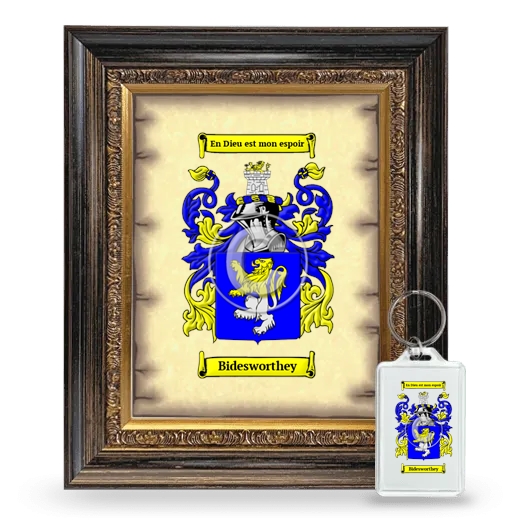 Bidesworthey Framed Coat of Arms and Keychain - Heirloom