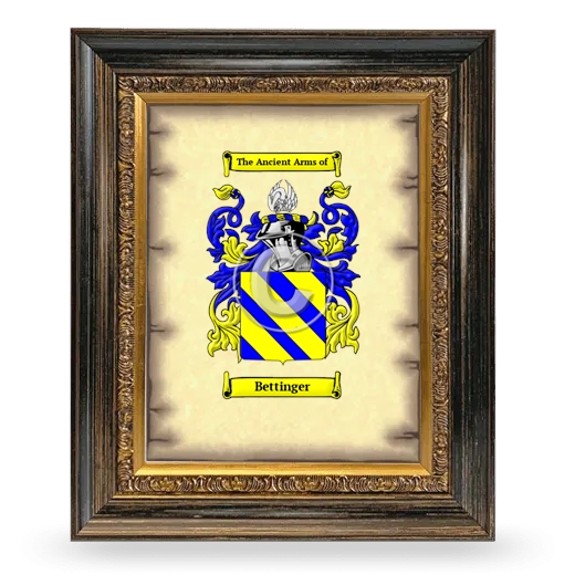 Bettinger Coat of Arms Framed - Heirloom