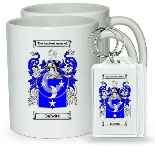 Bulwitz Pair of Coffee Mugs and Pair of Keychains