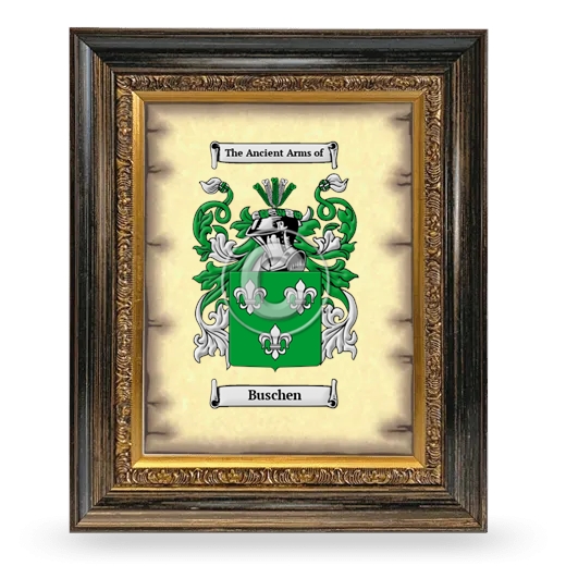 Buschen Coat of Arms Framed - Heirloom