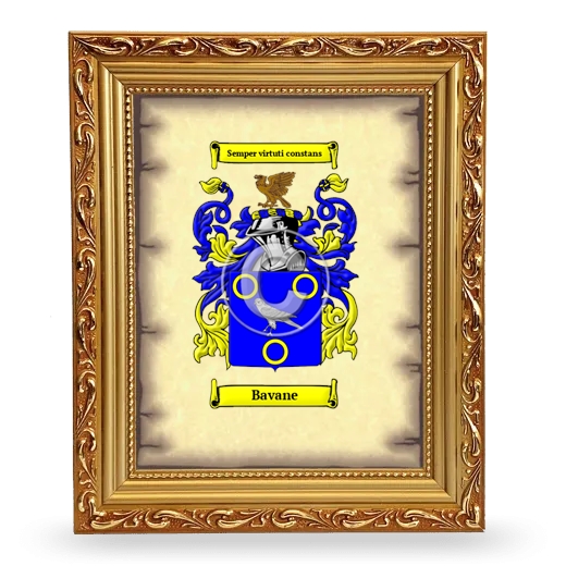 Bavane Coat of Arms Framed - Gold