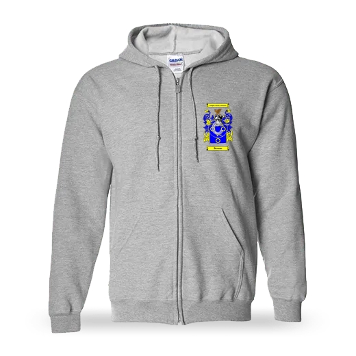 Bevane Unisex Coat of Arms Zip Sweatshirt