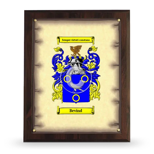 Bevind Coat of Arms Plaque