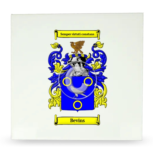 Bevins Large Ceramic Tile with Coat of Arms