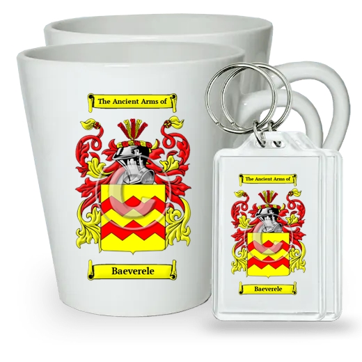 Baeverele Pair of Latte Mugs and Pair of Keychains