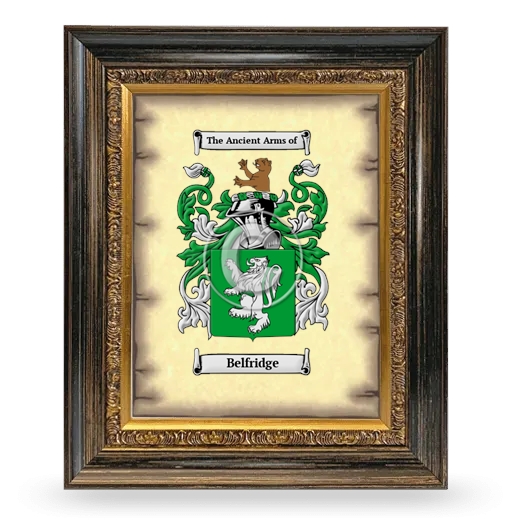 Belfridge Coat of Arms Framed - Heirloom