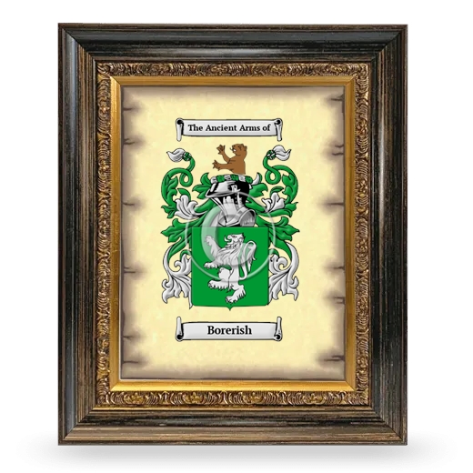 Borerish Coat of Arms Framed - Heirloom