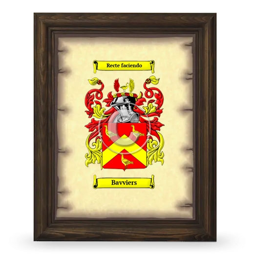 Bavviers Coat of Arms Framed - Brown