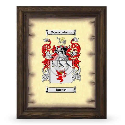 Bueass Coat of Arms Framed - Brown