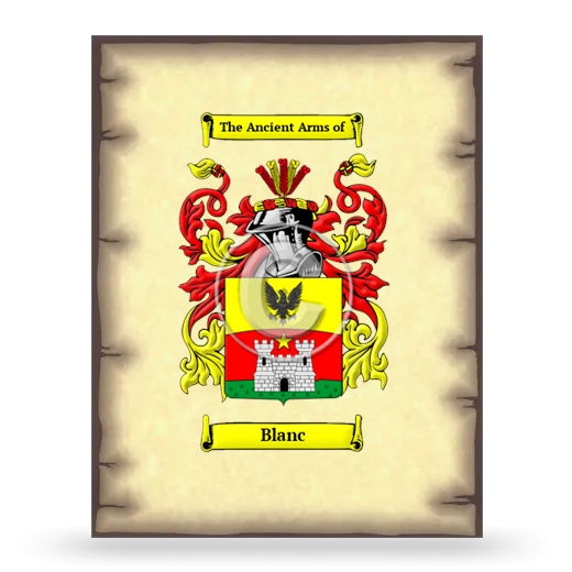 Blanc Coat of Arms Print