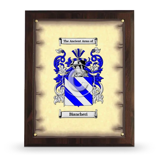 Biancheri Coat of Arms Plaque