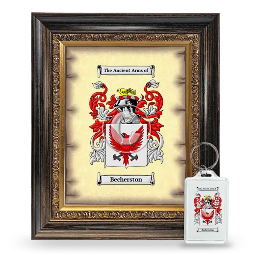 Becherston Framed Coat of Arms and Keychain - Heirloom