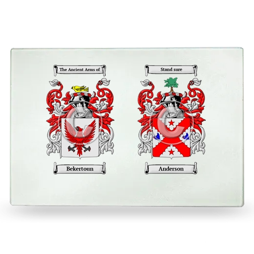 Double Coat of Arms Glass Cutting Board