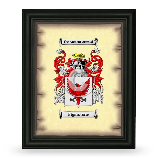 Bigarstone Coat of Arms Framed - Black