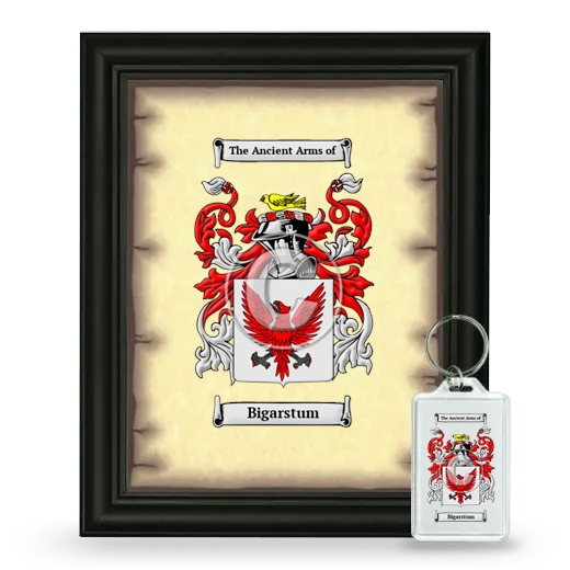 Bigarstum Framed Coat of Arms and Keychain - Black