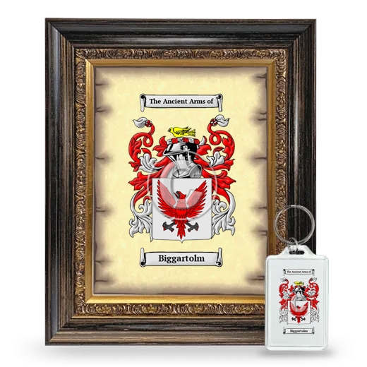 Biggartolm Framed Coat of Arms and Keychain - Heirloom