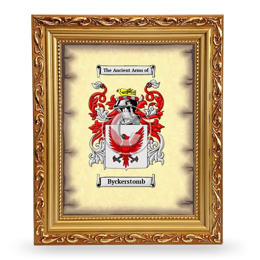 Byckerstomb Coat of Arms Framed - Gold