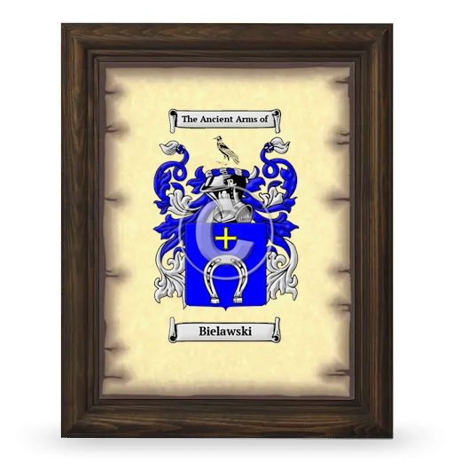 Bielawski Coat of Arms Framed - Brown