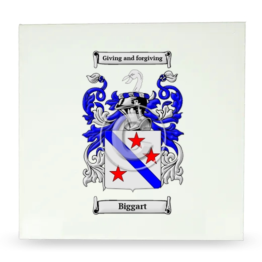 Biggart Large Ceramic Tile with Coat of Arms