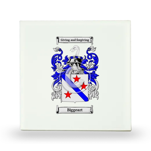 Biggeart Small Ceramic Tile with Coat of Arms