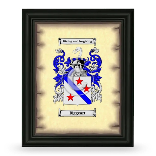 Biggeart Coat of Arms Framed - Black