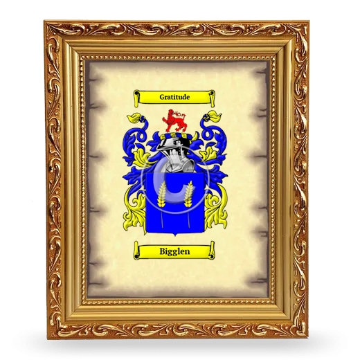 Bigglen Coat of Arms Framed - Gold