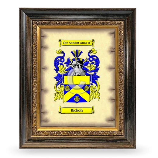 Bickoh Coat of Arms Framed - Heirloom