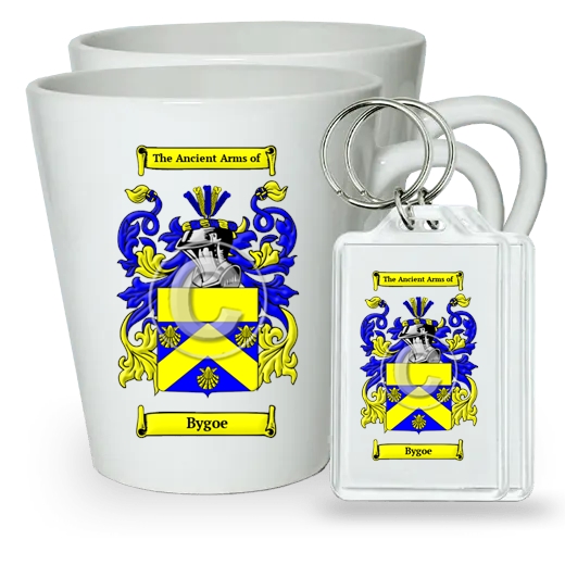 Bygoe Pair of Latte Mugs and Pair of Keychains