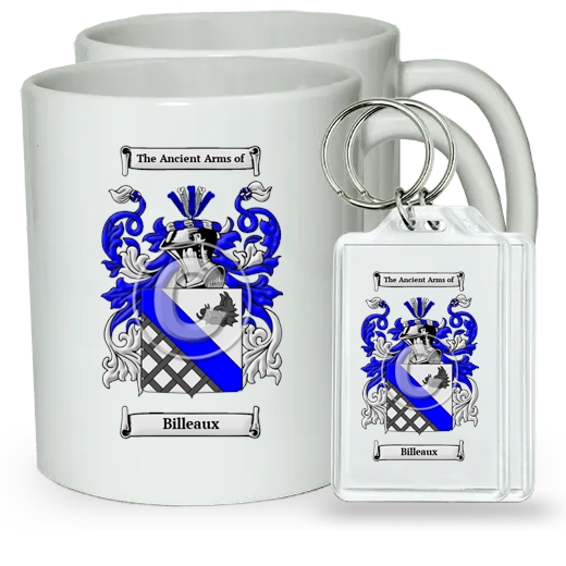 Billeaux Pair of Coffee Mugs and Pair of Keychains