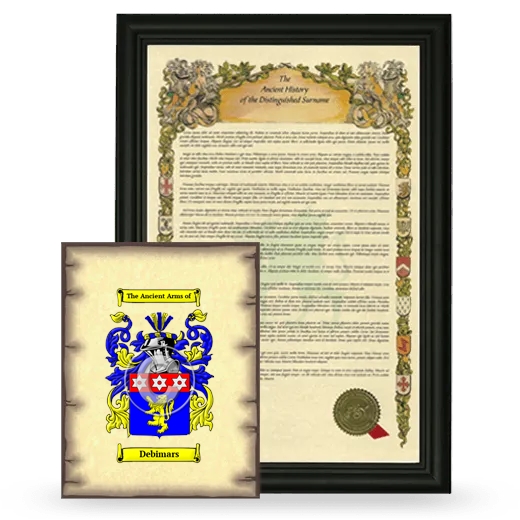 Debimars Framed History and Coat of Arms Print - Black