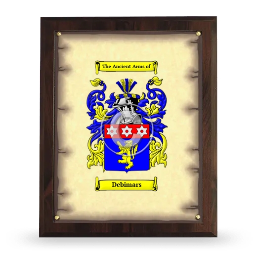 Debimars Coat of Arms Plaque