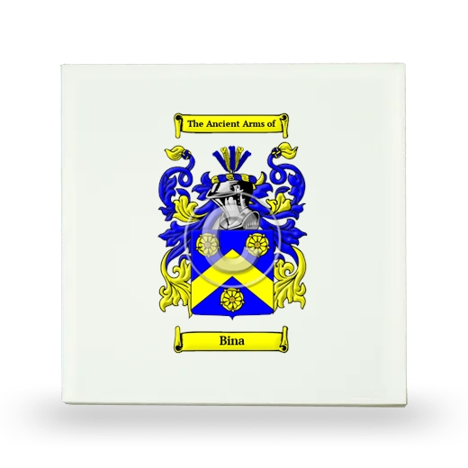 Bina Small Ceramic Tile with Coat of Arms