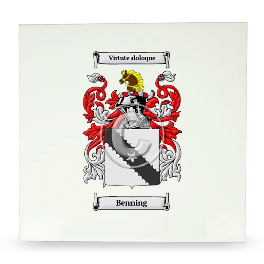 Benning Large Ceramic Tile with Coat of Arms