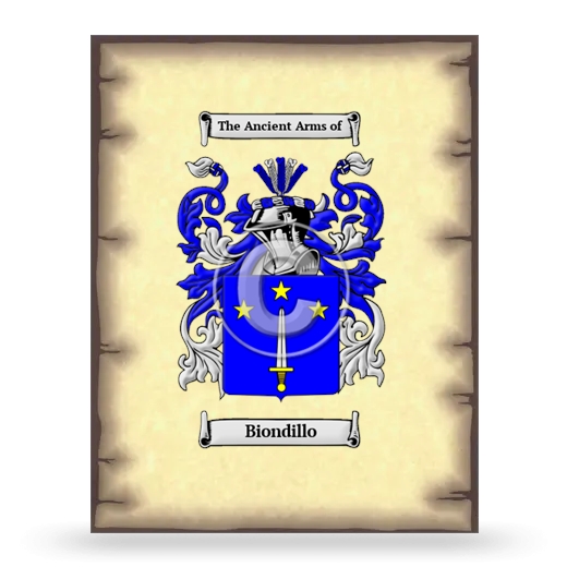 Biondillo Coat of Arms Print