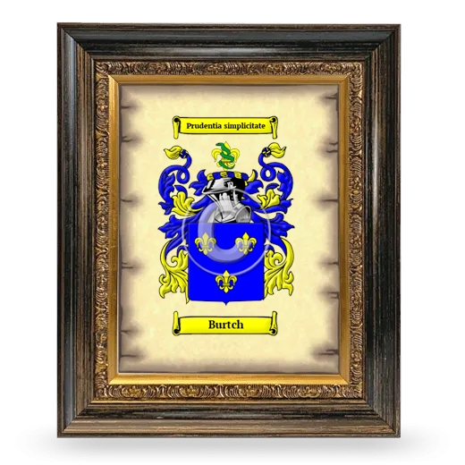 Burtch Coat of Arms Framed - Heirloom