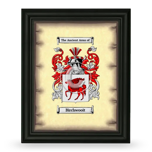 Birchwooit Coat of Arms Framed - Black