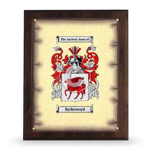 Byrkewoyd Coat of Arms Plaque