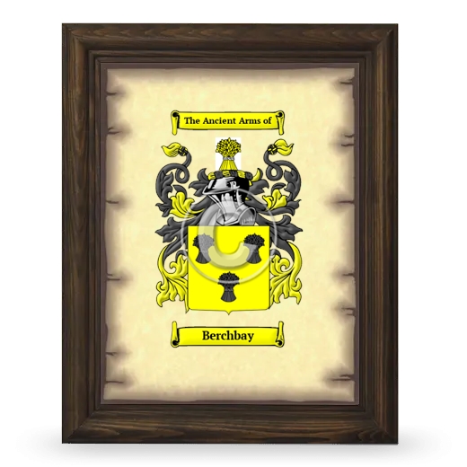 Berchbay Coat of Arms Framed - Brown