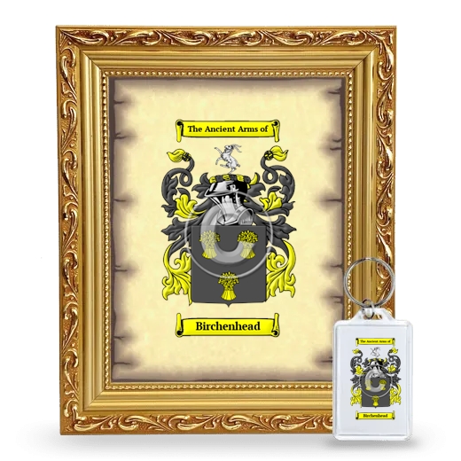 Birchenhead Framed Coat of Arms and Keychain - Gold