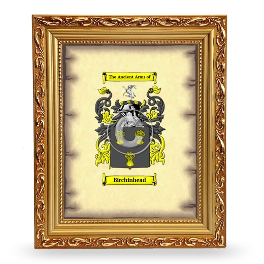 Birchinhead Coat of Arms Framed - Gold