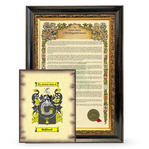 Birkhead Framed History and Coat of Arms Print - Heirloom