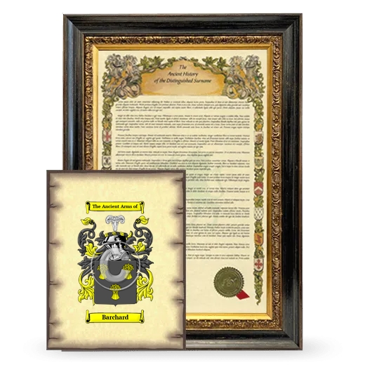 Barchard Framed History and Coat of Arms Print - Heirloom