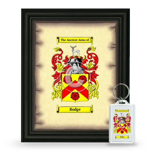 Bodge Framed Coat of Arms and Keychain - Black