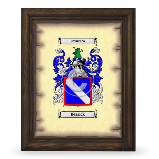 Bessick Coat of Arms Framed - Brown