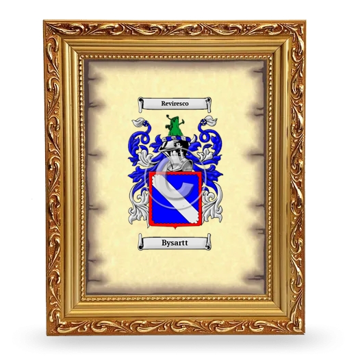 Bysartt Coat of Arms Framed - Gold