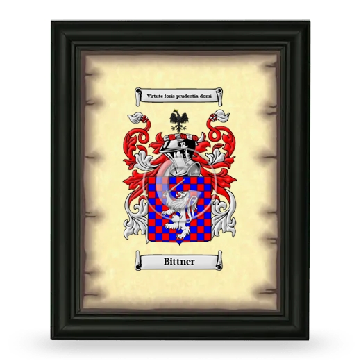 Bittner Coat of Arms Framed - Black